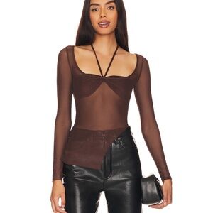 Revolve Superdown Shania Top in Brown